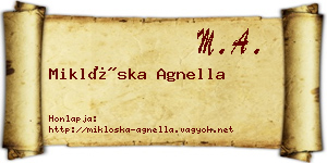 Miklóska Agnella névjegykártya